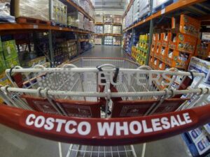FILE PHOTO: A Costco shopping cart is shown at a